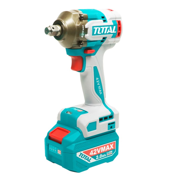 Masina de insurubat cu impact Total, 42V, 460Nm, 2300rpm, include incarcator si acumulator