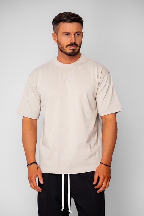 Túlméretezett Szaggatott Bézs Póló 20669, Bézs