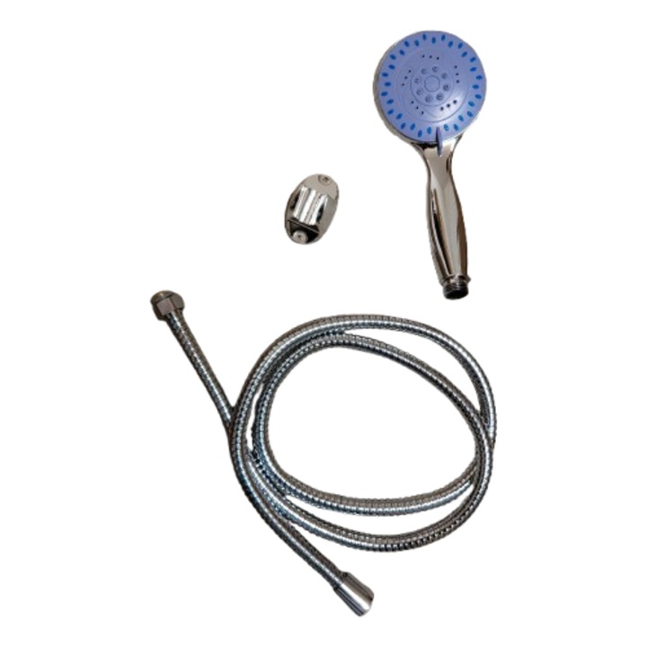 Set dus, para multifunctionala cu furtun, argintiu