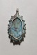 Pandantiv cu Larimar oval, argint 924 marcat, bleu-alb, 4 cm