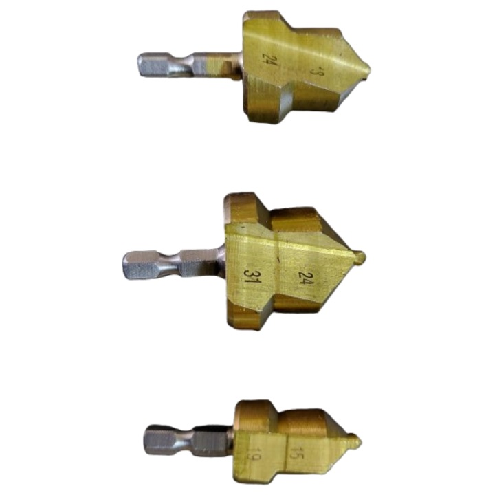 Set 3 piese burghiu tevi plastic