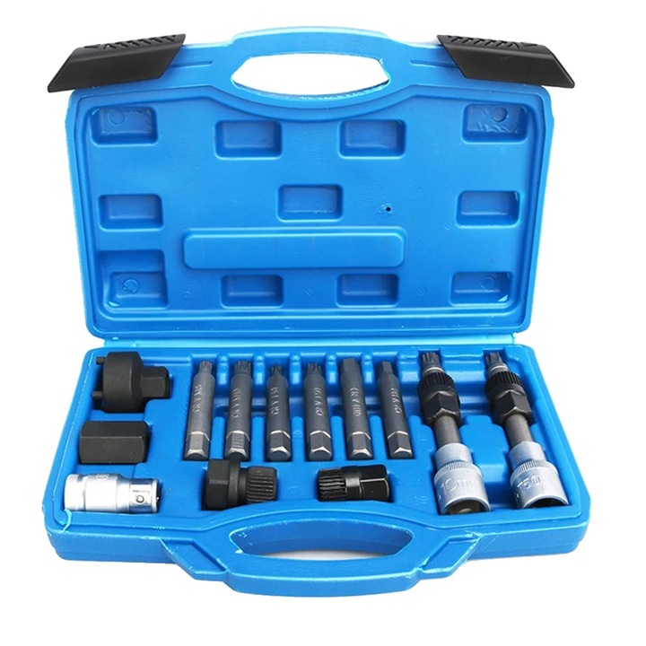Set de unelte pentru intretinerea alternatorului, 13 piese, calitate profesionala, 25x20x6cm, 1500g