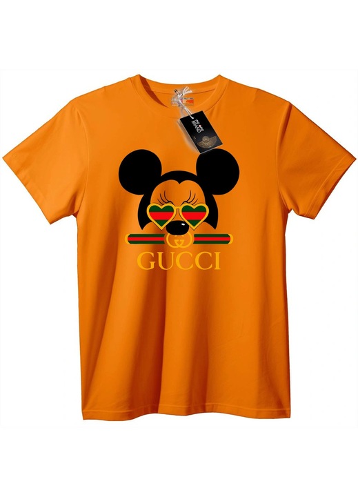 Gucci Mickey Rasta szív póló, Narancssárga