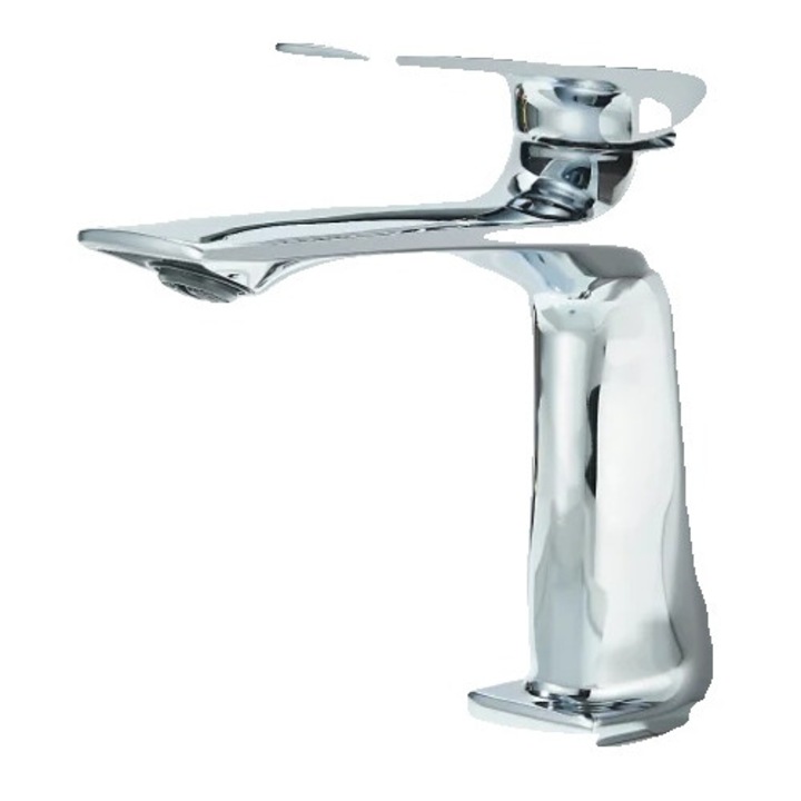 Csaptelep, króm, egykaros, modern design, mosogatóra szerelhető