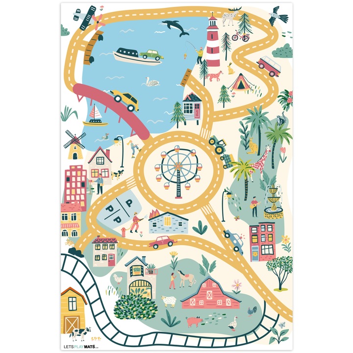 Salteluta de joaca Multicolor 70x105 cm