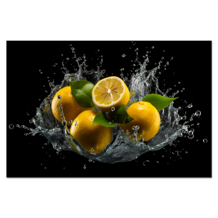 Protectie perete bucatarie, Protectie aragaz, Aluminiu, Termorezistent, Galben 90x60 cm