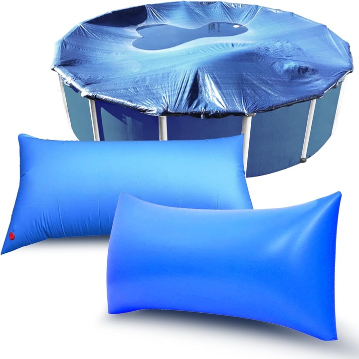 Комплект от 2 надуваеми възглавници за защита на басейна, PVC, 244x122см, устойчиви на замръзване