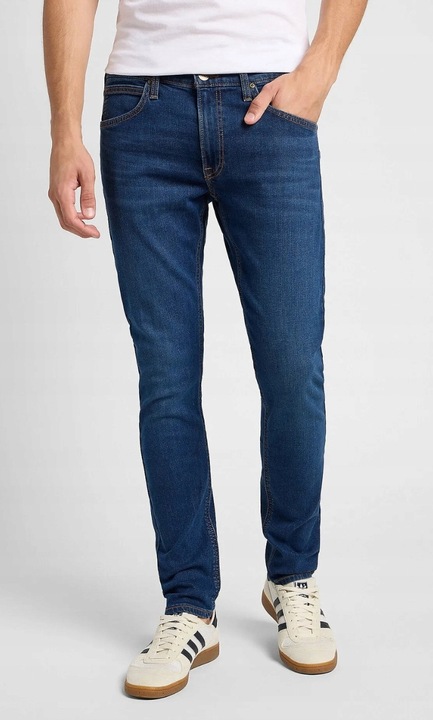 Blugi Lee Luke, slim, bumbac, Albastru