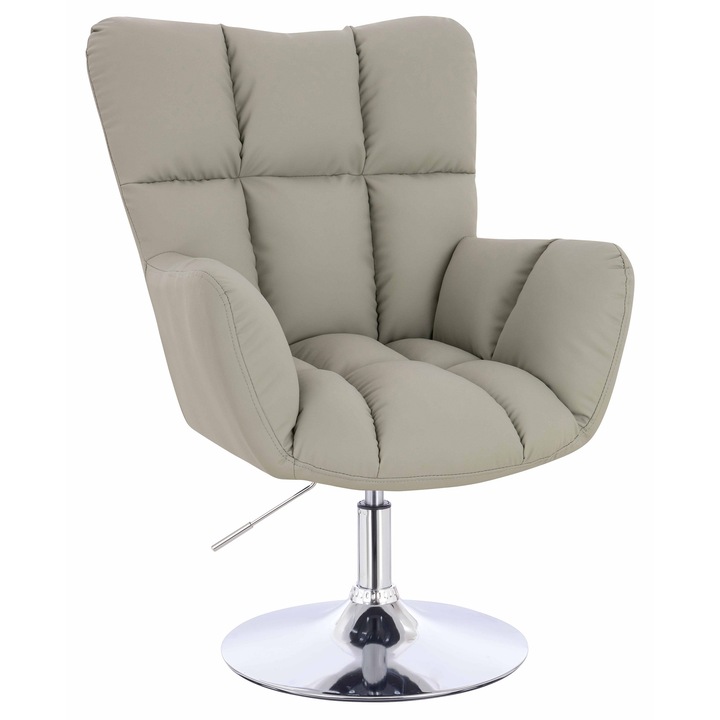 Scaun de birou, Votana, HR650N, Piele Ecologica Premium Soft, Baza Cromata, Culoare