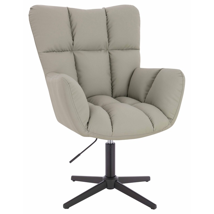 Scaun de birou, Votana, HR650CROSS, Piele Ecologica Premium Soft, Baza Neagra, Culoare