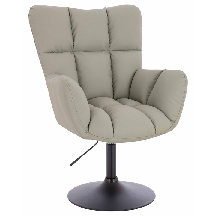 Scaun de birou, Votana, HR650N, Piele Ecologica Premium Soft, Baza Neagra, Culoare