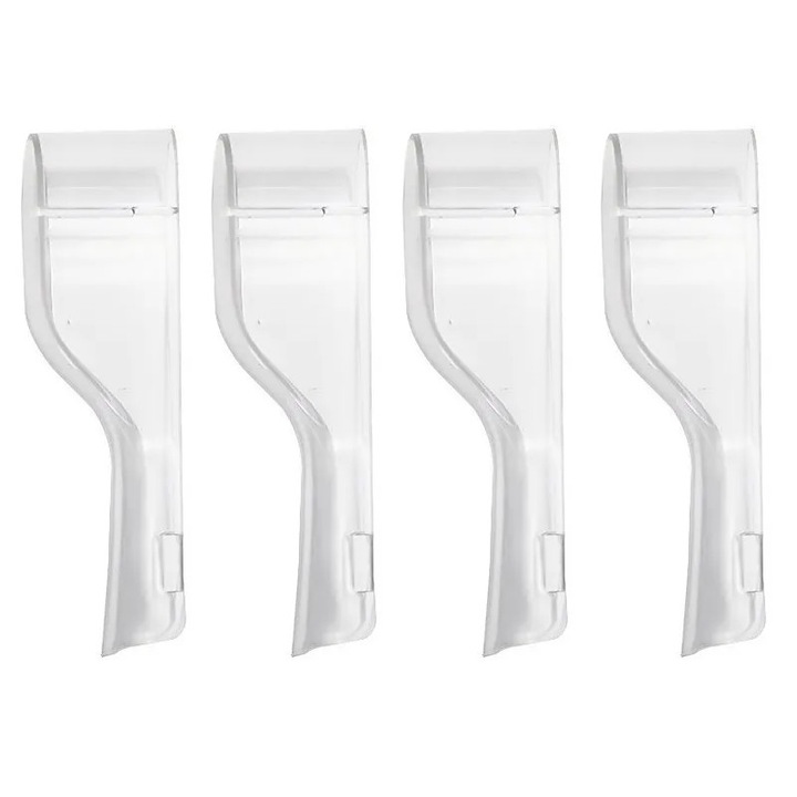Set 4 capace de protectie mari pentru periuta de dinti electrica Pebadent, compatibil cu Oral-B