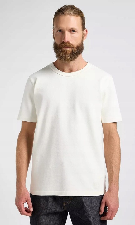 Férfi póló, Lee, 101 CORE TEE, vastag pamut, fehér, Fehér