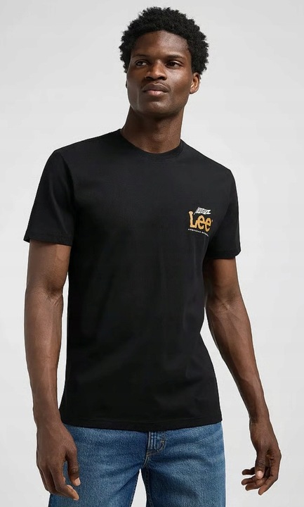 Férfi póló, Lee, GRAPHIC TEE, mintás, kék, pamut, L INTL