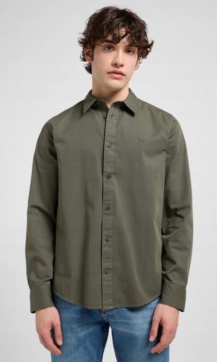 Camasa barbati, Lee, verde, bumbac, S INTL