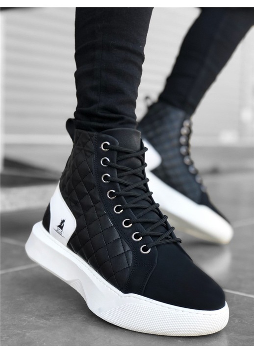 Férfi bakancs, Ökológiai bőr, Base, 321973, Fekete, 43