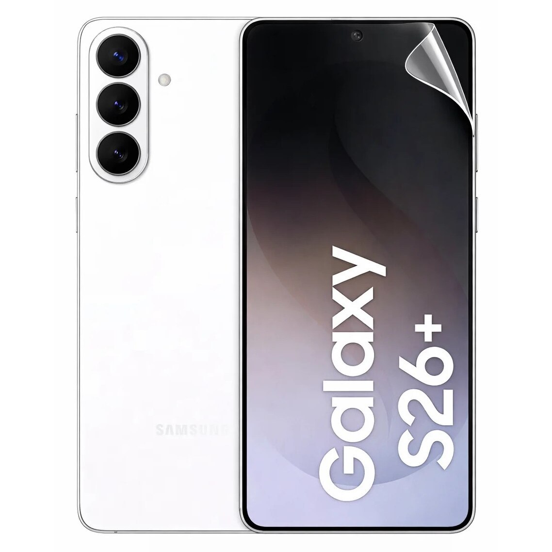 Folie de protectie ecran compatibila cu Samsung Galaxy S26 Plus, din silicon, TPU, Perfect fit, acopera tot ecranul, transparenta, ISAG