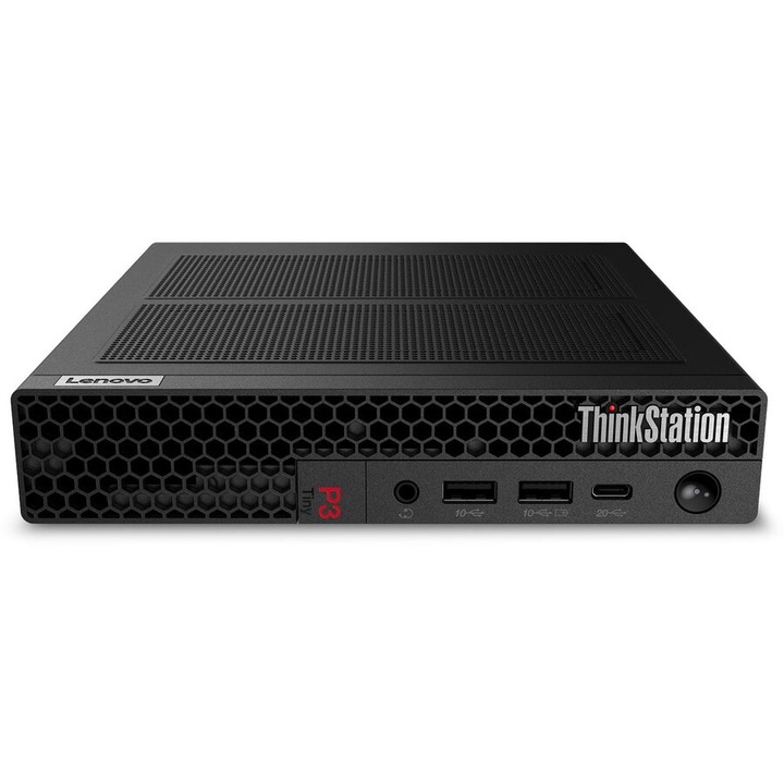 Desktop PC Lenovo ThinkStation P3 Tiny Gen 2, Intel Core Ultra 7 265T, 32 GB RAM, 1 TB SSD, NVIDIA RTX A1000 8GB, Negru