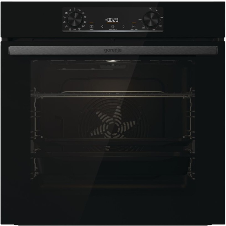 Cuptor incorporabil Gorenje BOS6737E13BG, electric, autocuratare hidrolitica, 77 l, 3500 W, negru