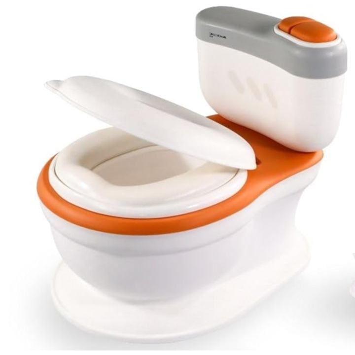 WC ülőkék és szűkítők szuper WC-khez, interaktív bili hanggal, WC-papír tartó, 18m+