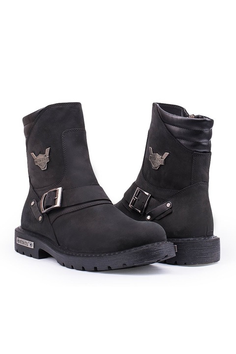 Férfi bakancs, nubuk, Marwells, 320582, fekete