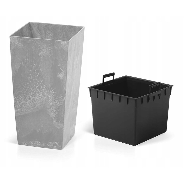 Ghiveci inalt Prosperplast Urbi, 17x13,5cm, 32,5cm, set cu inaltime interioara, colorat, 7,2l