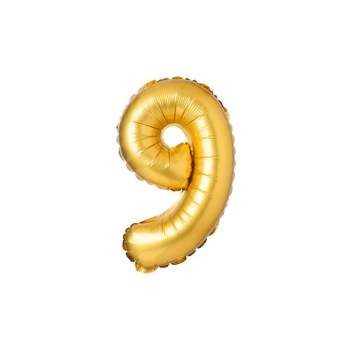 Balon foliowy XXL nr 9, auriu, 71cm, set 1 buc.