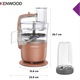 Kenwood MultiPro Go FDP23.380RD kompakt konyhai robotgép, 650 W, 1,3 literes tál, 600 ml-es turmixgép, 2 sebességfokozat, 360° Express Serve funkció a korlátlan szeleteléshez/reszeléshez, Narancssárga