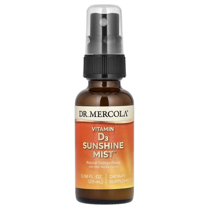 Spray cu Vitamina D3, Dr. Mercola, portocala naturala, 25 ml