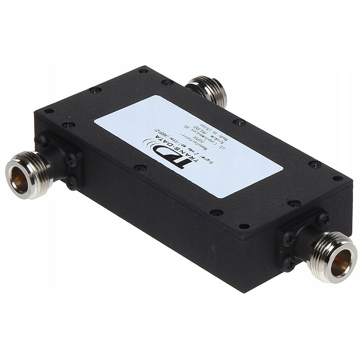 Divizor GSM Dipol RI-2/1N 2 kimenet, frekvencia 800-2500 MHz, csillapítás 3,5 dB, N csatlakozók, Fekete