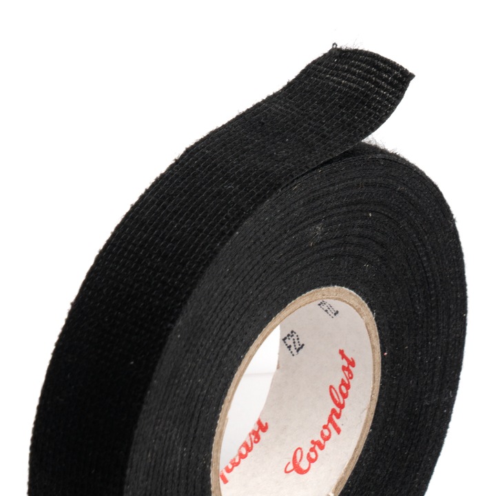 Banda adeziva din material textil, AWParts, 1,9cm x 15m, rezistenta la umiditate si temperatura, utilizare interioara si exterioara