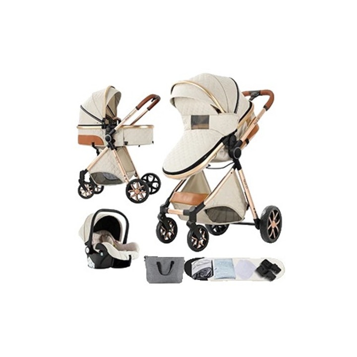 Marsupiu 3-in-1, alb, design pliabil, capacitate 20 kg