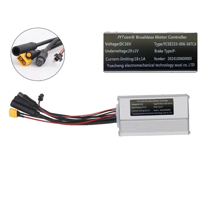 Controler bicicleta electrica, 36V250W, constructie durabila, dimensiuni 180x65x45mm