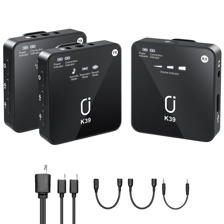 Microfon wireless, Bluetooth, portabil, 15x45mm, autonomie 10 ore