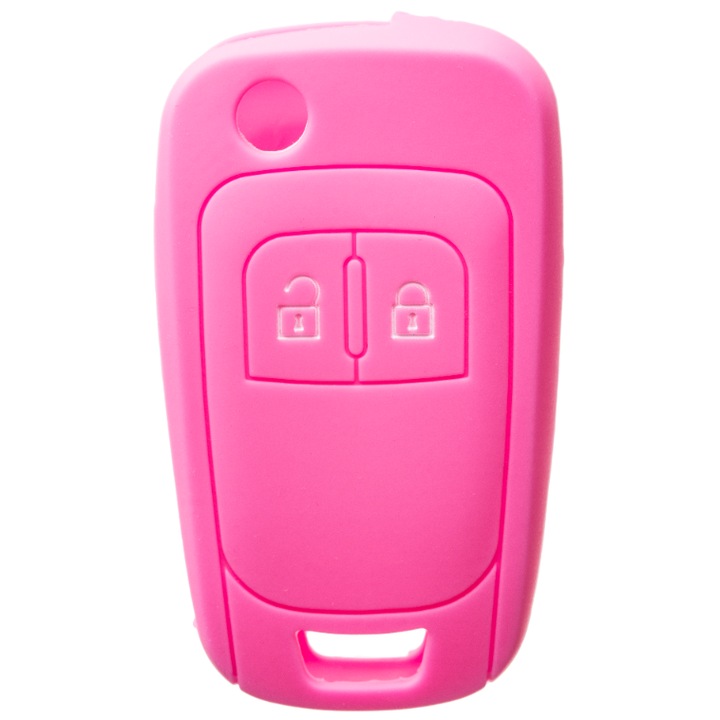 Szilikon védőtok Opel kulcshoz, rózsaszín, kompatibilis Astra, Insignia, Zafira modellekkel
