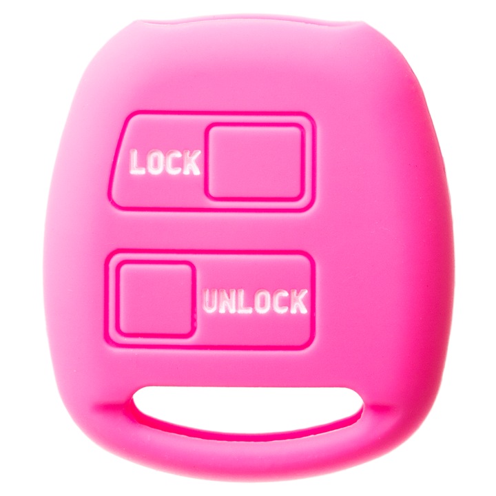AWParts szilikon autókulcs tok, rózsaszín, Toyota modellekhez, gyors szerelés