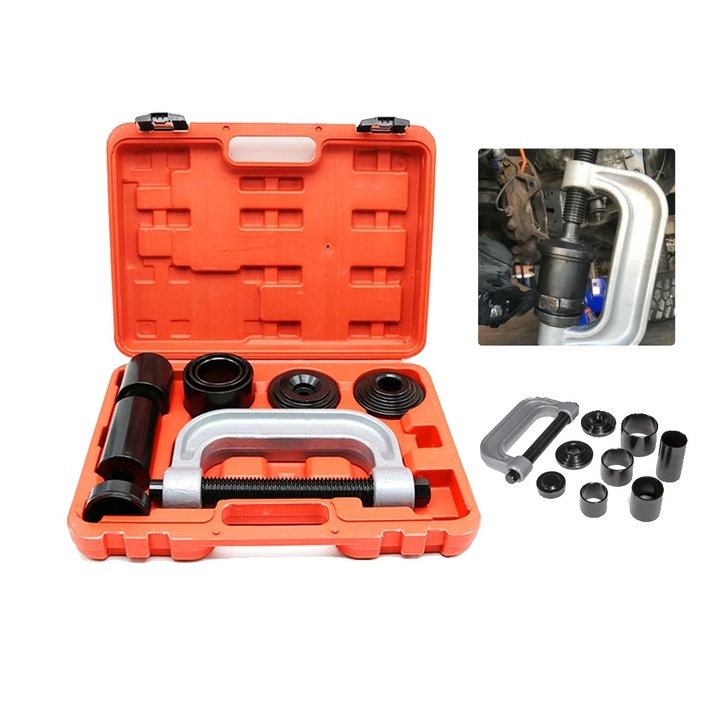 Kit presa pentru articulatii, 10 piese, otel forjat de inalta rezistenta, cutie de transport plastica
