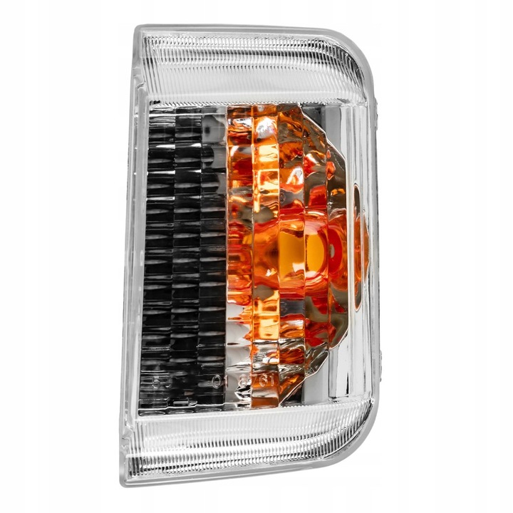 Kierunkowskaz in lusterko drept pentru Fiat Ducato, Peugeot Boxer, Citroen Jumper, alb cu detaliu portocaliu, nou, ECE E9