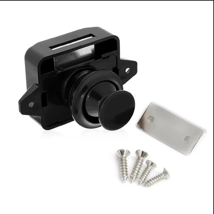 Система за безопасност на деца, бутонен механизъм, универсална съвместимост, черен