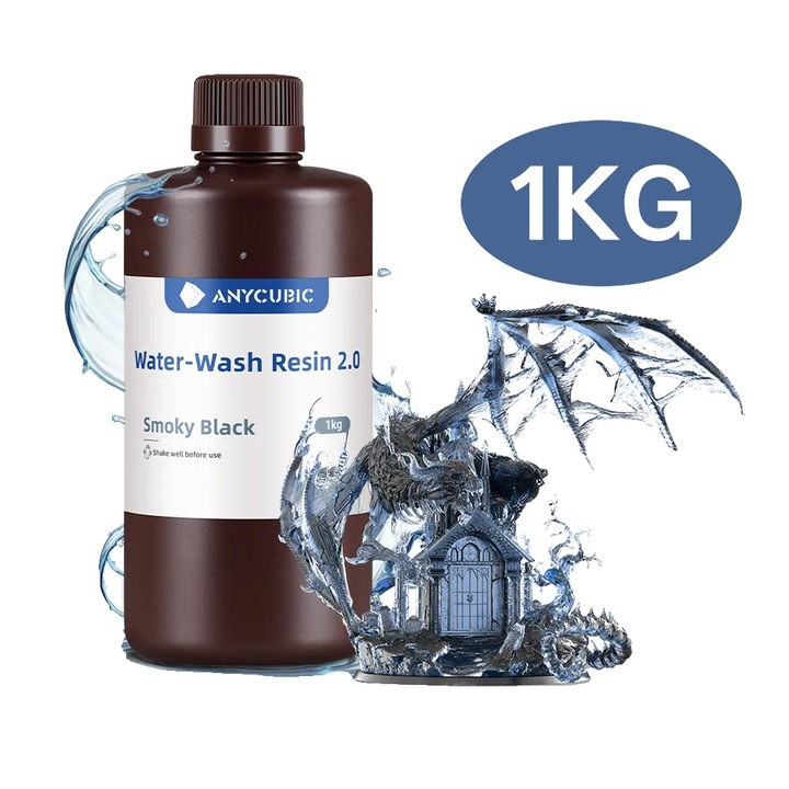 Rasina 3D, Füstös Fekete, 1kg, Alacsony viszkozitás, Könnyű tisztítás