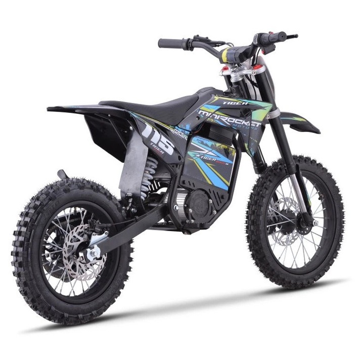 Motocicleta Electrica Surron Tiger 3000W 14"/12" albastru Li -Ion Negru Albastru