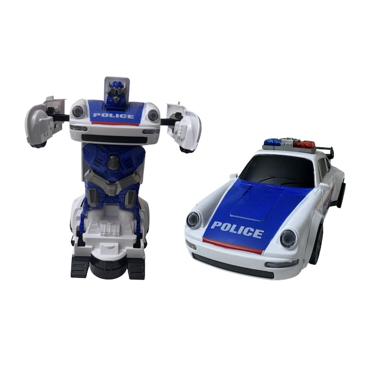 Masina de Politie Transformabila 2-in-1 – Robot Clasic