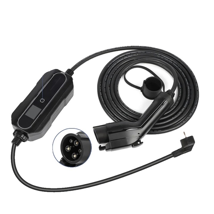 Incarcator auto electric, 16A, 10 metri, design portabil, viteza ajustabila