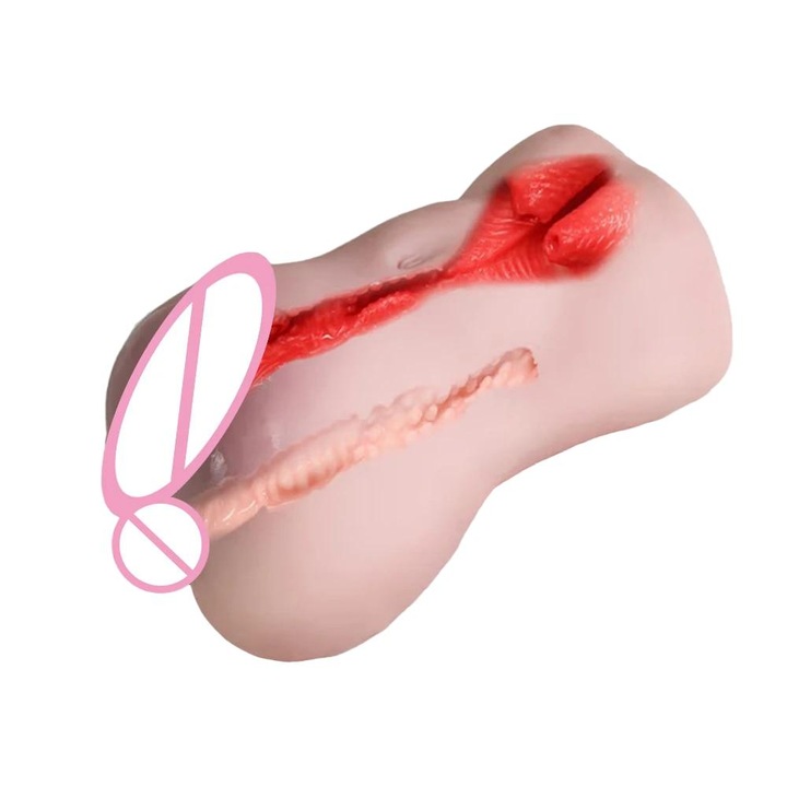 Masturbator cu vagin si anus, Silicon, Control Manual, 19.5x11.5x10.5cm