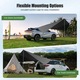 Marchiză auto neagră, cort pentru camping, impermeabil, pentru 5-8 persoane, 445x290cm