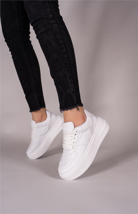 Adidași de damă, Piele ecologică, Riccon, 329012, Alb, 36