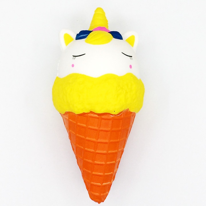 Interaktív gyerekjáték, mosolygós arcú egyszarvú, lassú visszatérő hatás, többszínű