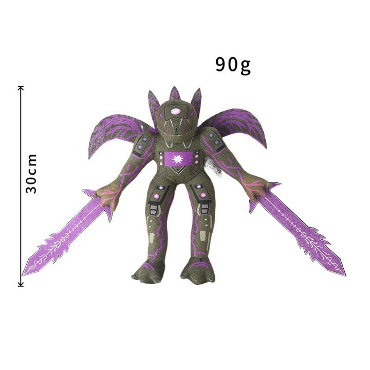 Jucarie de plus - Titan Trisolaran cu lumina purpurie, 30x45cm, set de jucarii