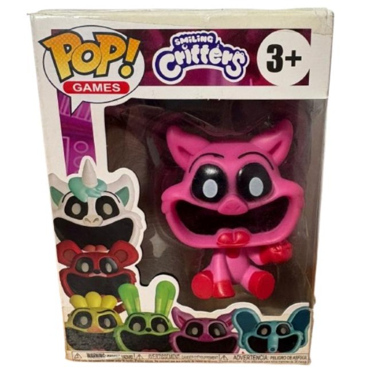Figurina PickyPiggy, Smiling Critters, 12cm, roz