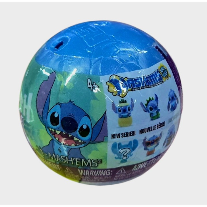Figurina ROBEN Bila surpriza Stitch, material moale si elastic, pentru baieti si fete